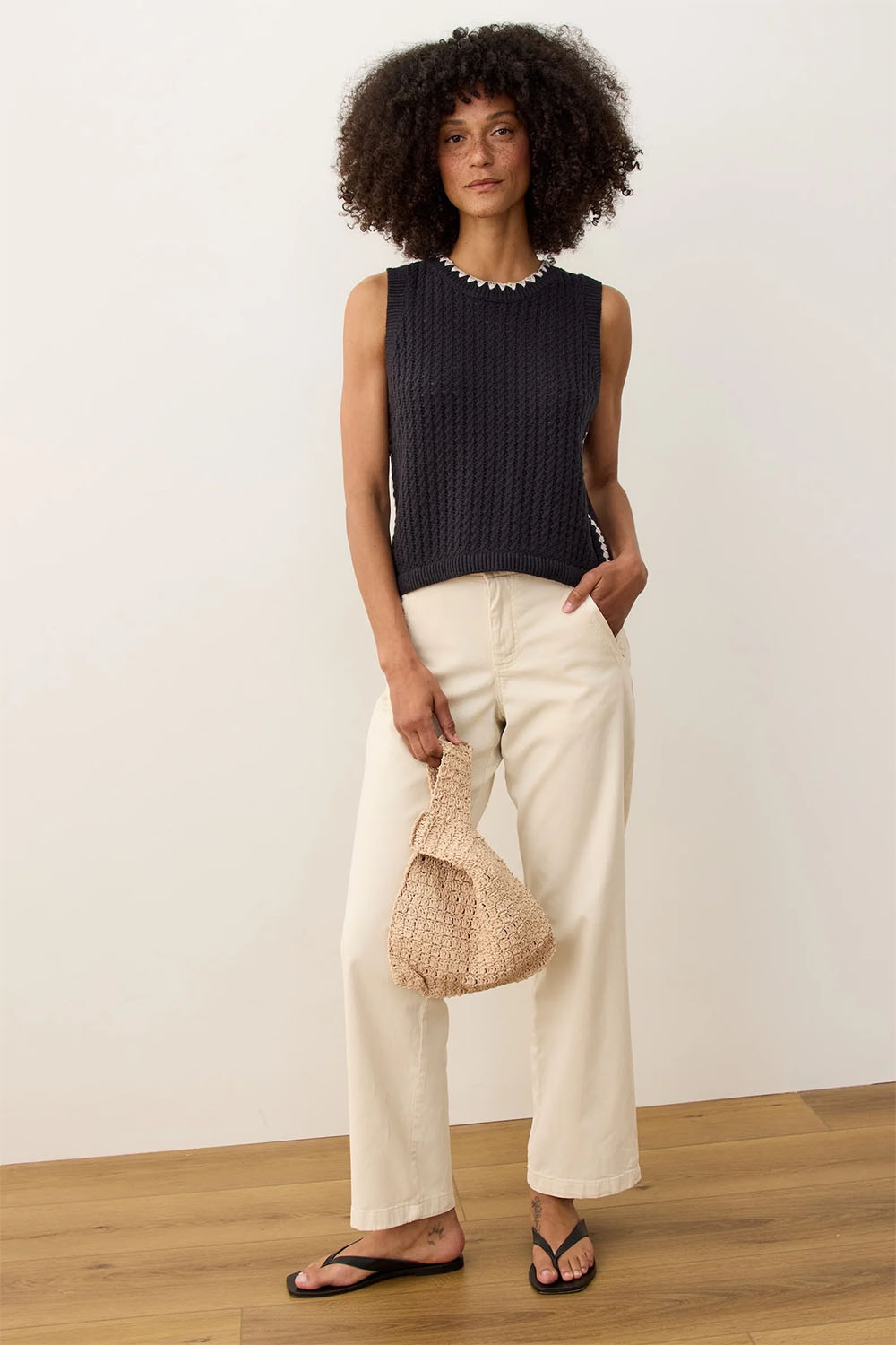 Marine Layer - Clara Sweater Vest - Black