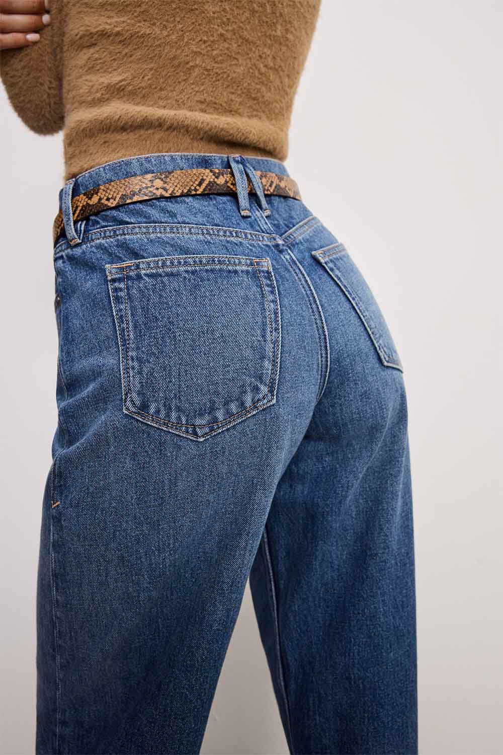 Good American - Good Barrel Jean - Indigo - Back Detail