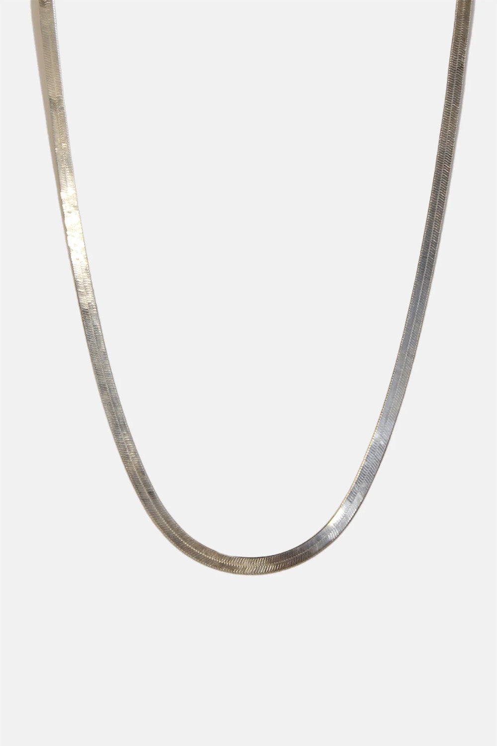 Able - Herringbone Necklace - Silver