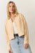 Marine Layer - Cropped Poplin Shirt - Gold Stripe - Front