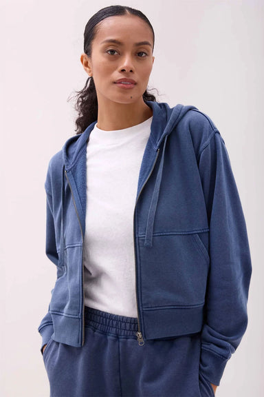 Richer Poorer - Recycled Fleece Zip Hoodie - Mineral Moonlit Ocean - Front