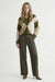 Deluc Micah Sweater in Dk Olive/Lila/Camel — Full-body view