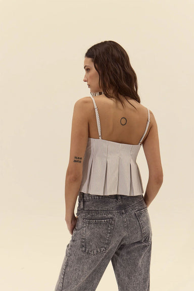 deluc corvo top striped light blue back