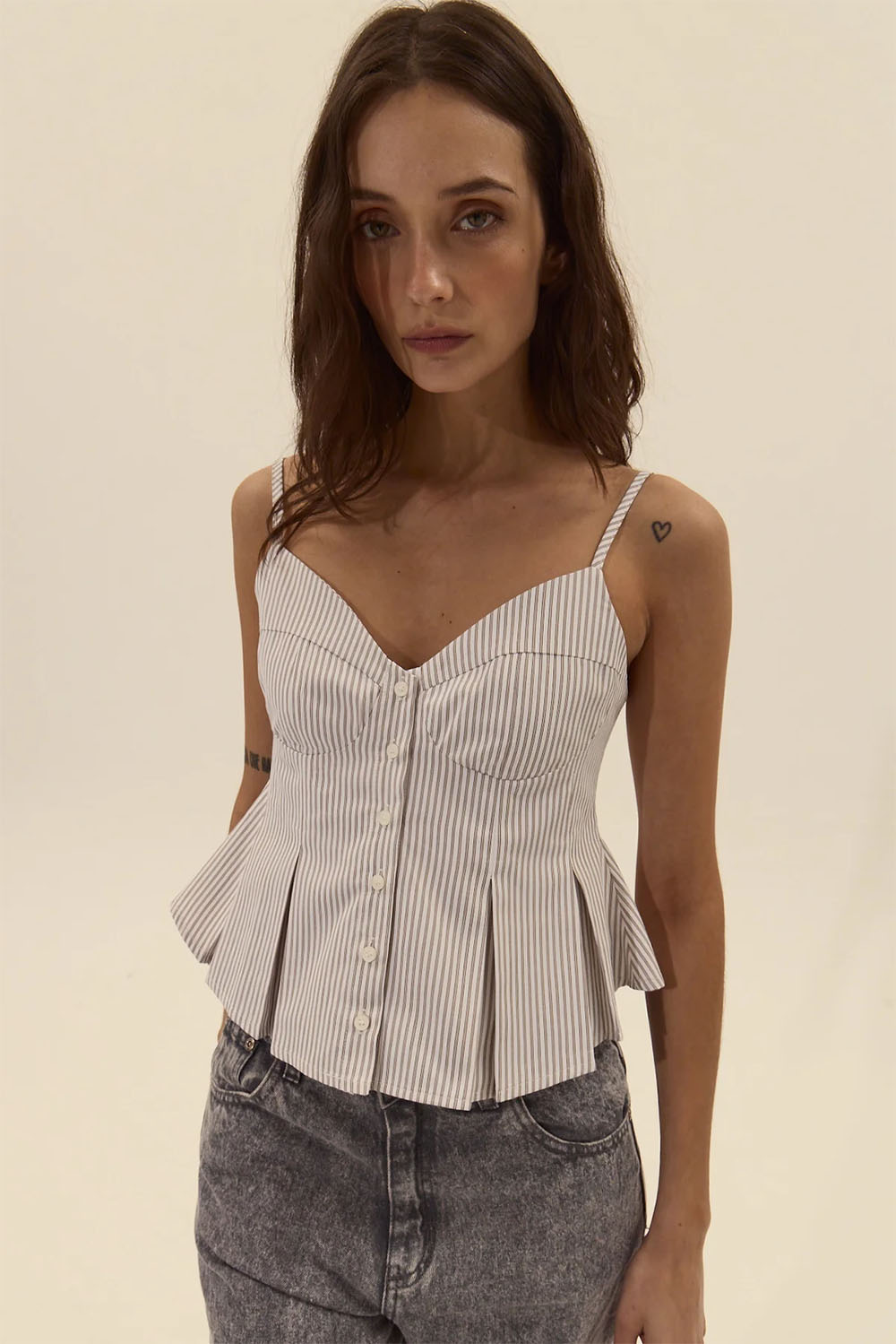 deluc corvo top striped light blue front