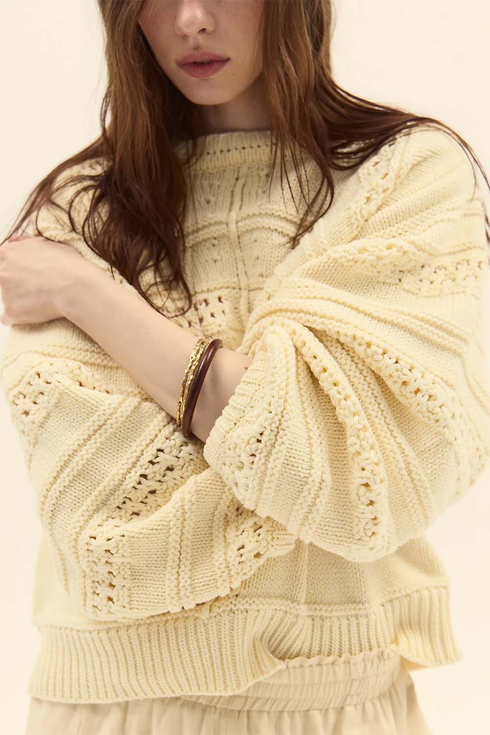deluc faial sweater butter detail
