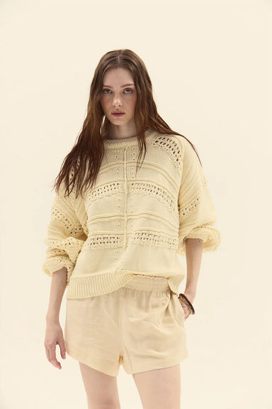 deluc faial sweater butter front