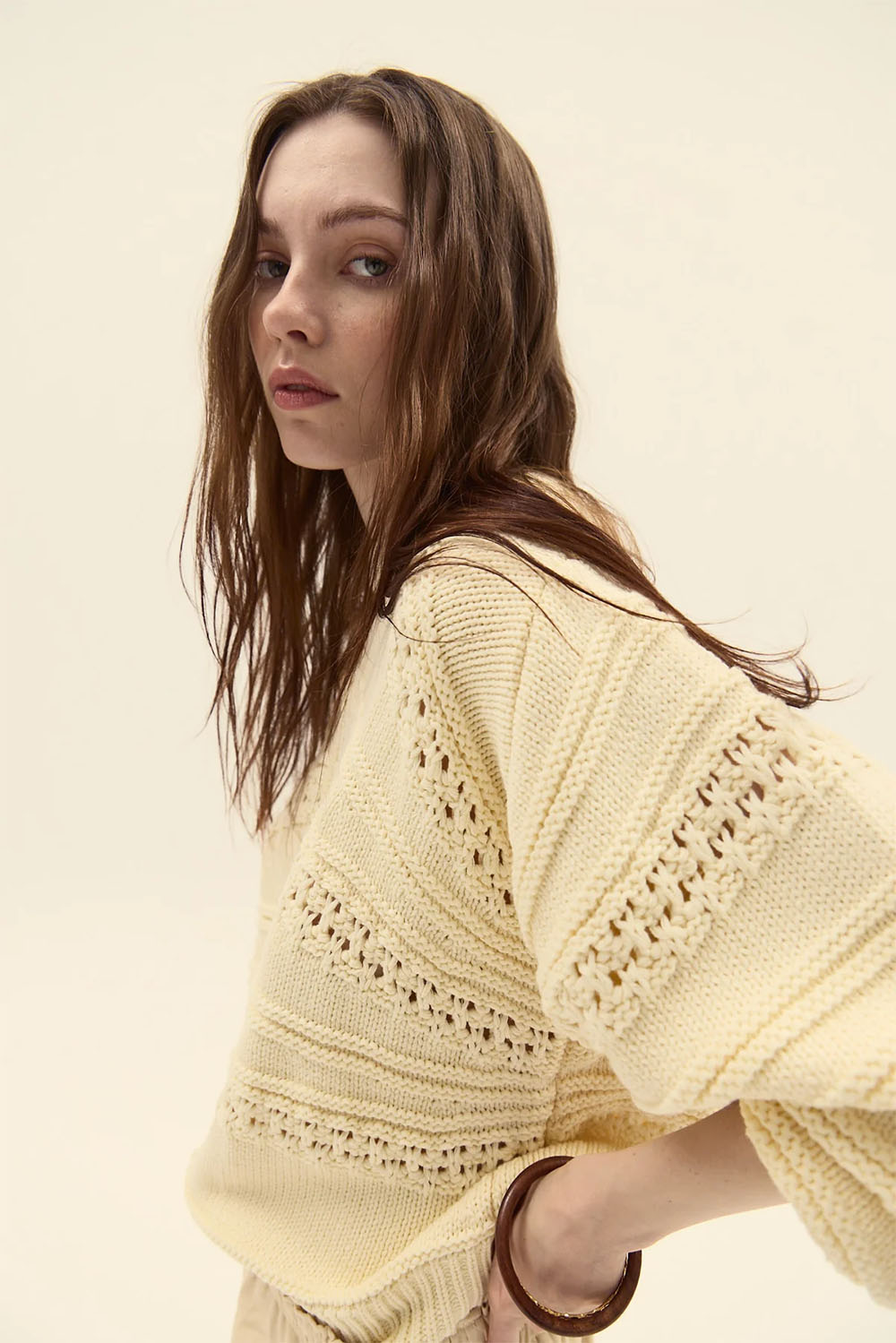 deluc faial sweater butter side