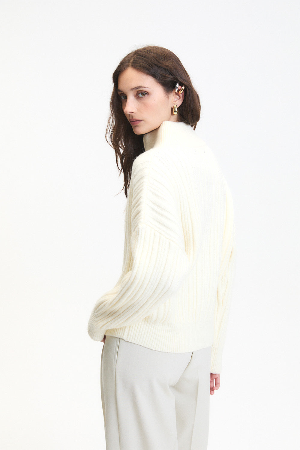 Deluc - Jasper Cardigan - Ecru - Back