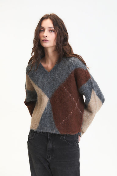 deluc micah sweater grey melange front