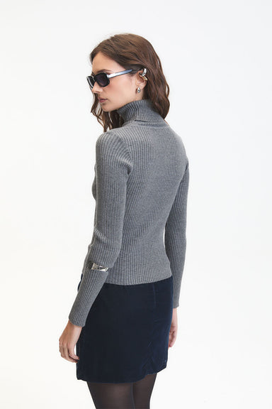 deluc mylo turtleneck grey melange back