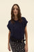 deluc pistacchio knit vest blue front