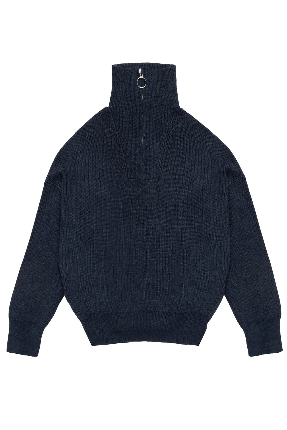 Deluc - Spencer Half Zip Sweater - Blue Melange