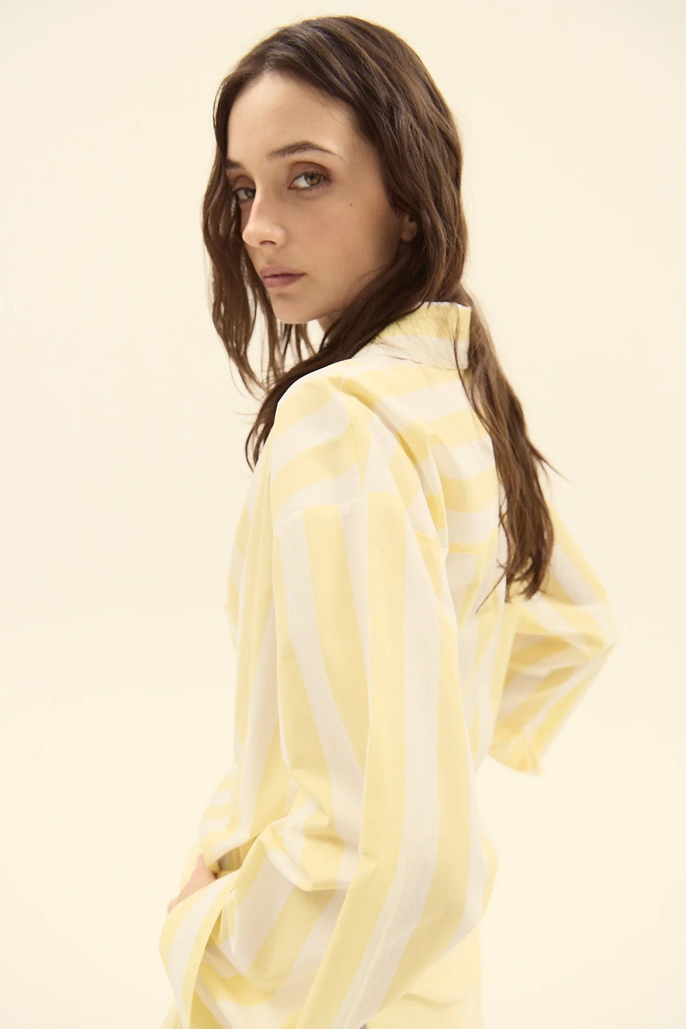 deluc vicenzo shirt stripe yellow back
