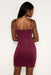 Good American - Scuba Scoop Cami Dress - Oxblood - Back
