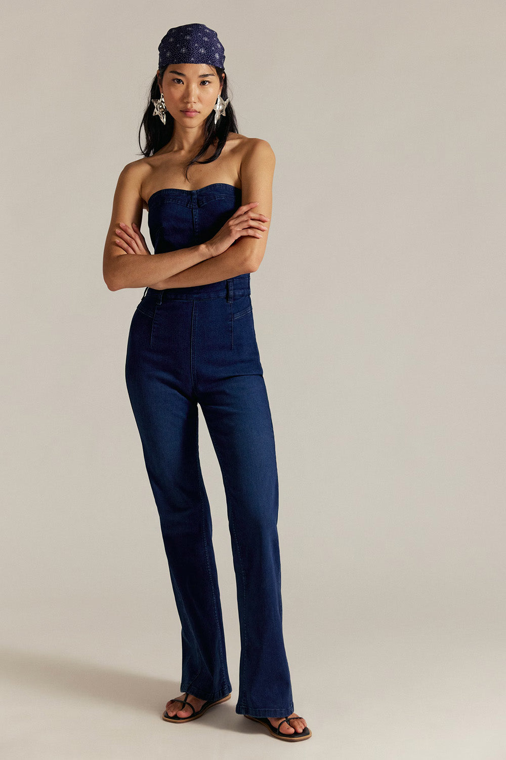 Free People - Beckett Jumpsuit - Midnight Mantra - Front