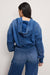 Good American - Jeanius Zip Up Hoodie - Indigo - Plus Back