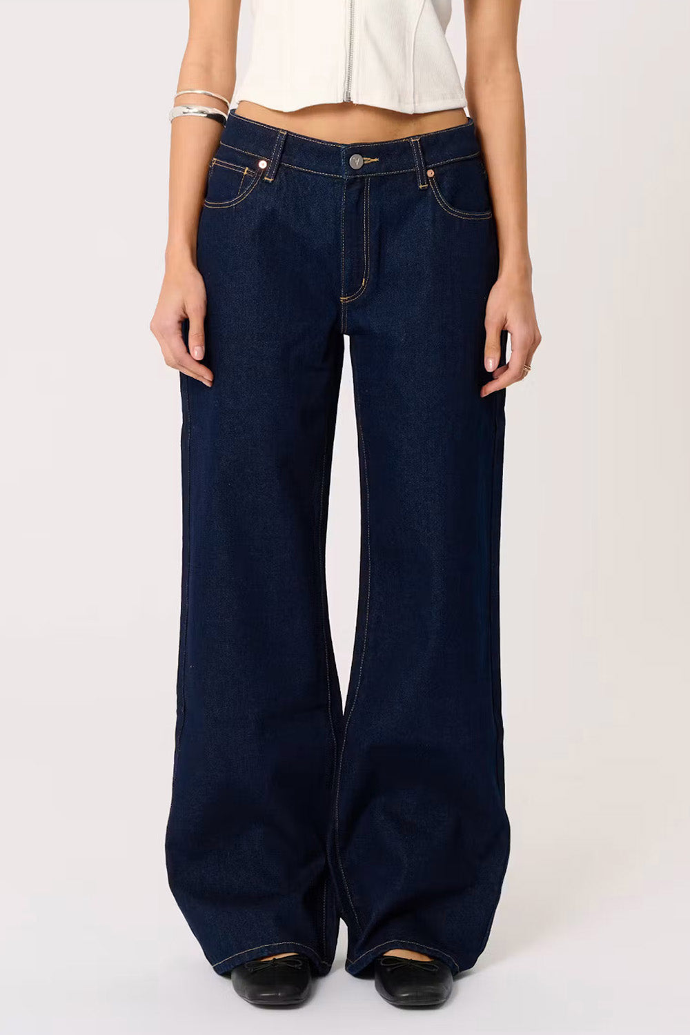 ABrand Jeans - A 95 Mid Baggy - Rinse Recycled - Front
