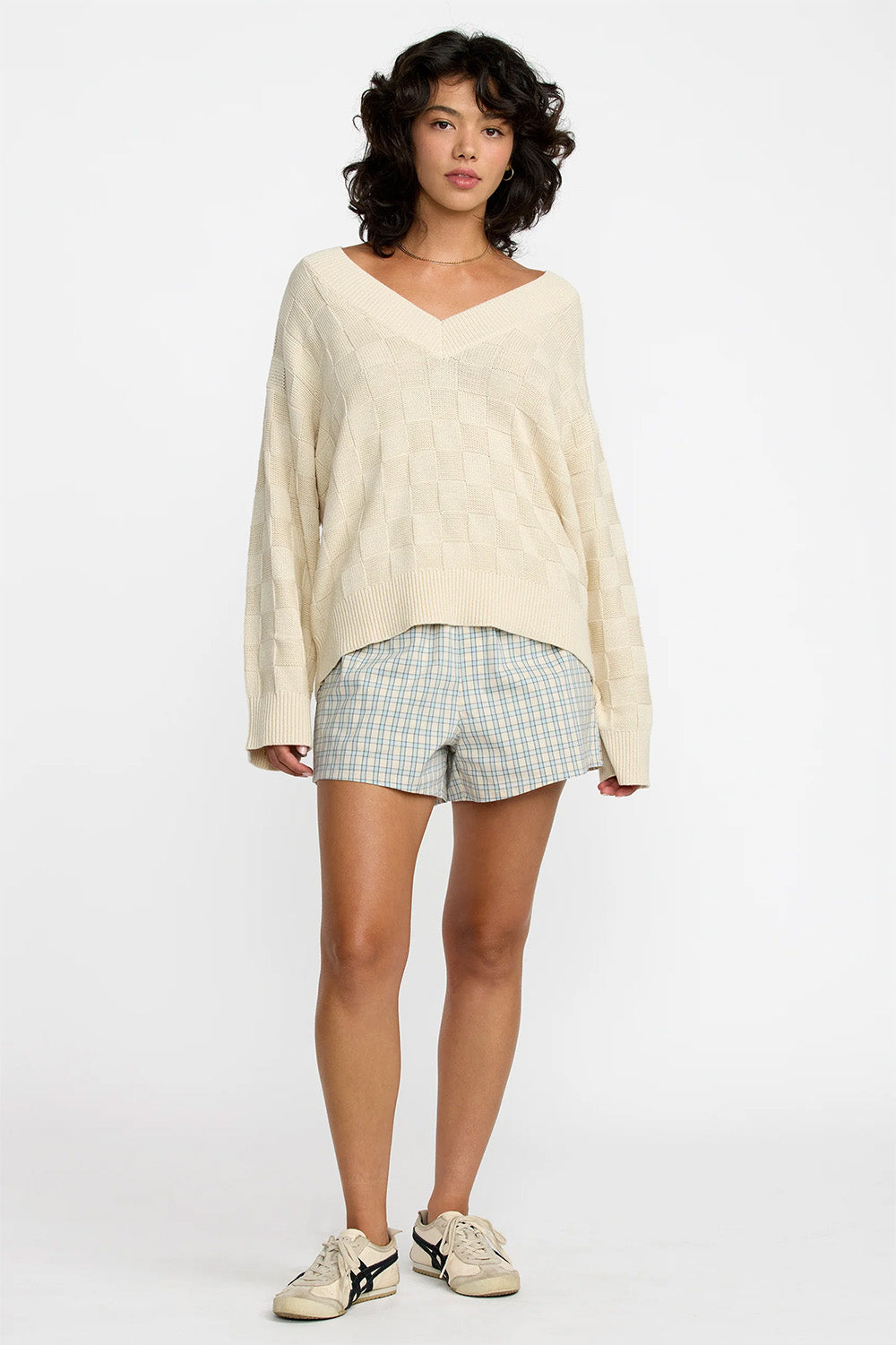RVCA - Harmoney V Neck Sweater - Sand
