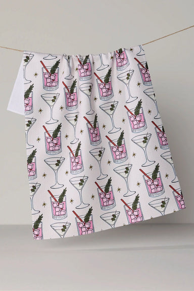 Geometry - Cocktail Countdown Tea Towel - Front