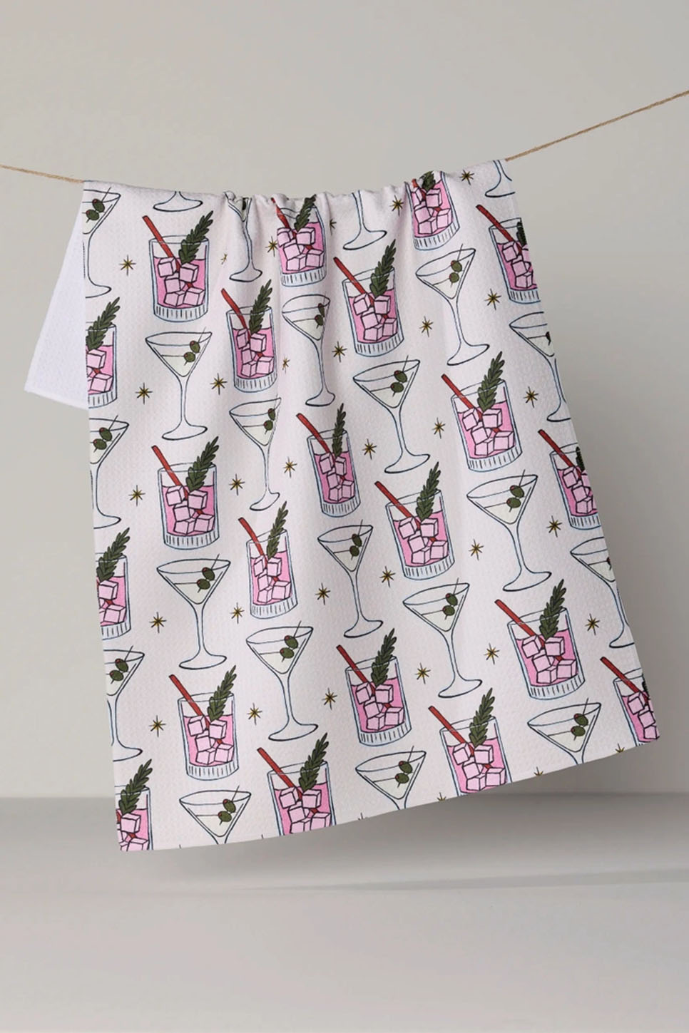 Geometry - Cocktail Countdown Tea Towel - Front
