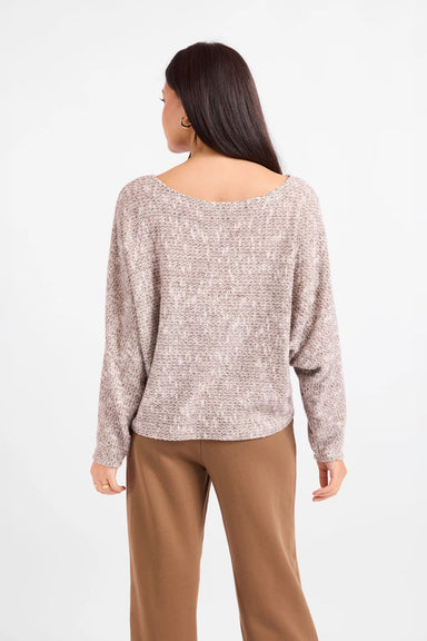 Sadie & Sage - Billie Dolman Knit Top - Chocolate - Back