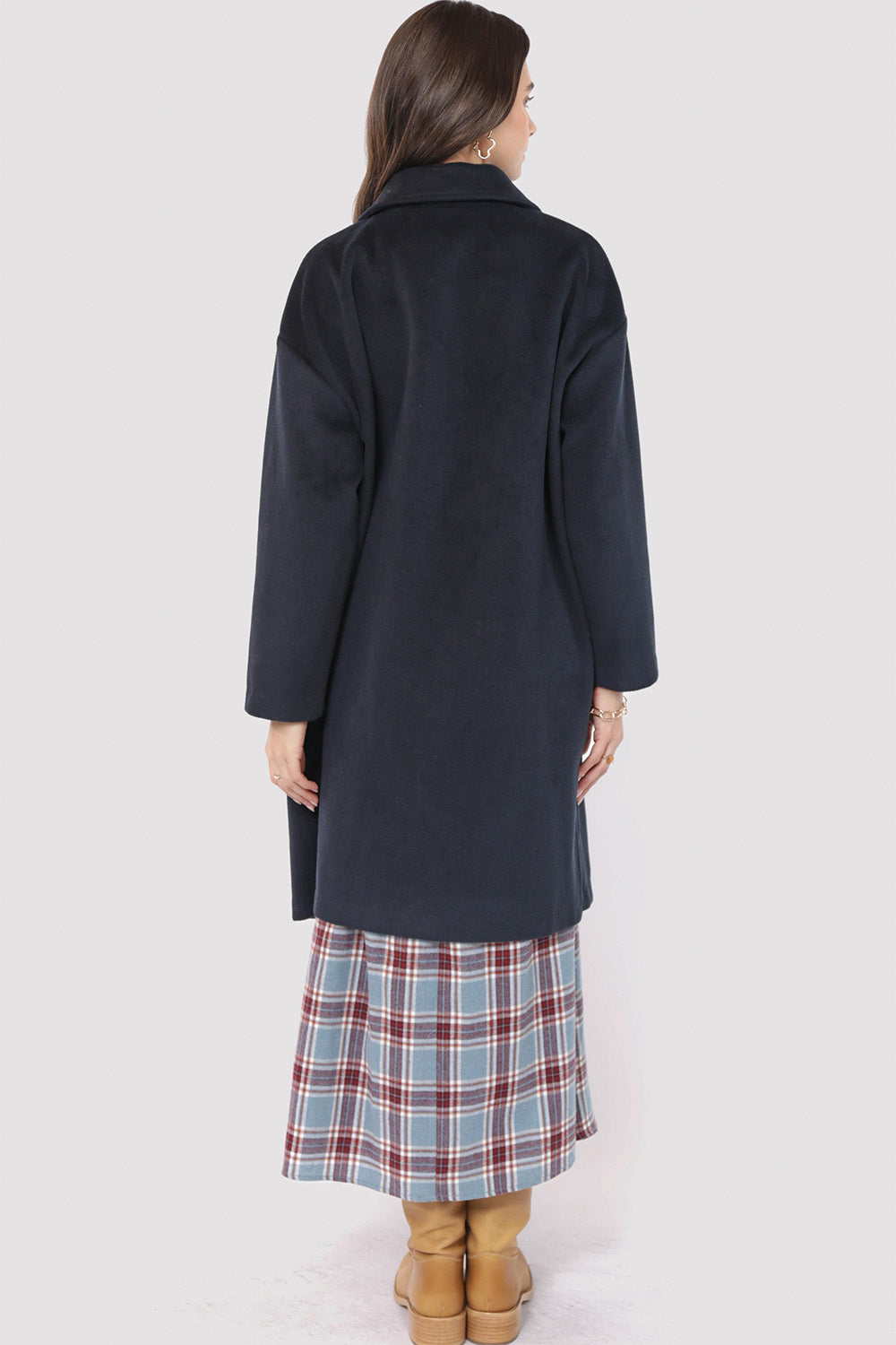 Sadie & Sage - Hayley Open Coat - Dark Navy - Back