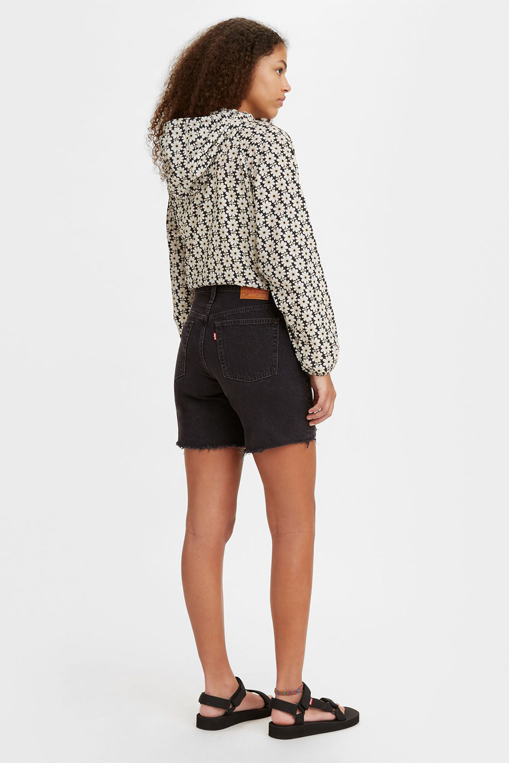 Levis - 501 Mid Thigh Short - Lunar Black - Back