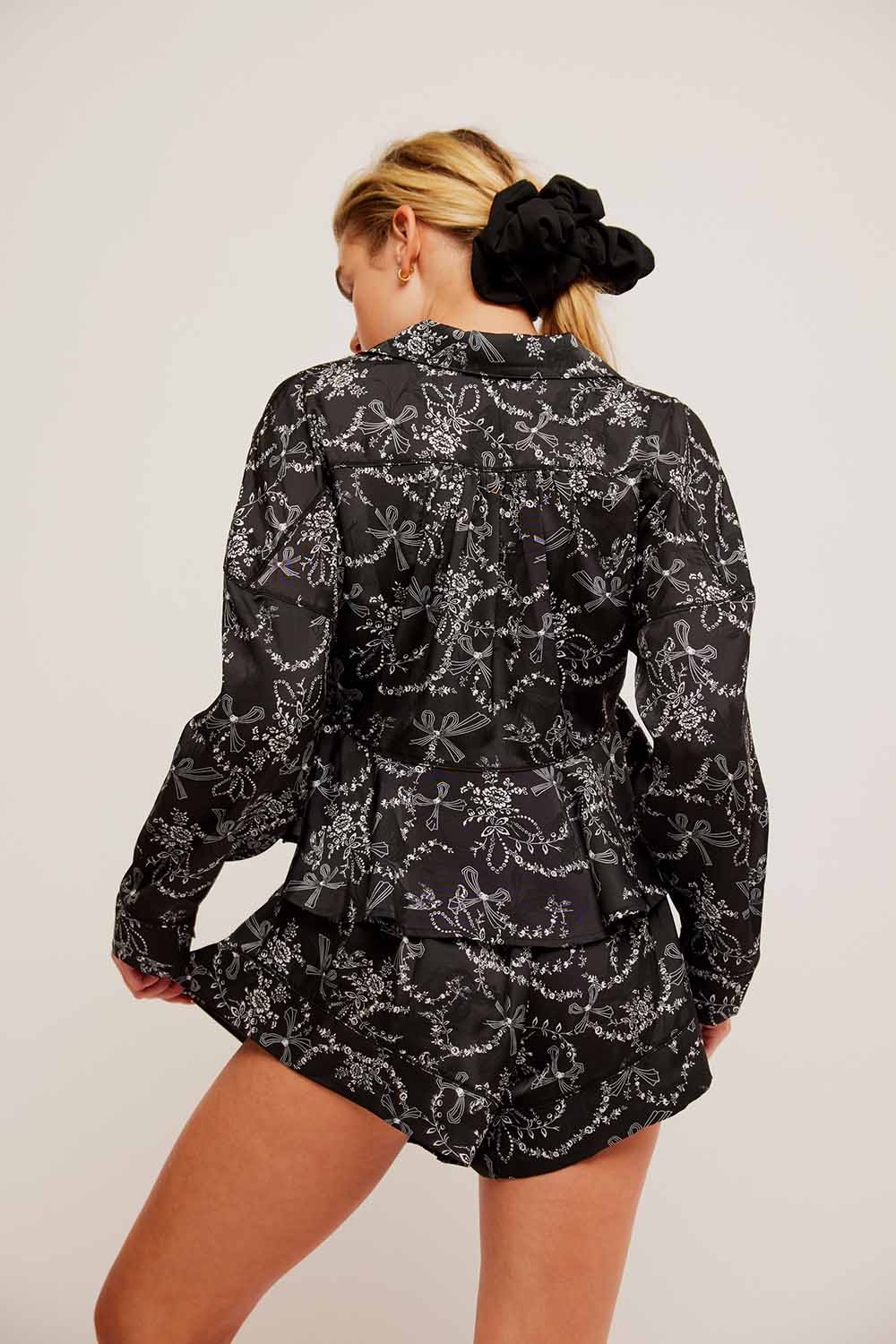 Free People - Beauty Sleep PJ Set - Black Combo - Back