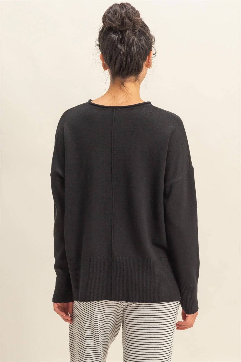 double zero chelly sweater black back