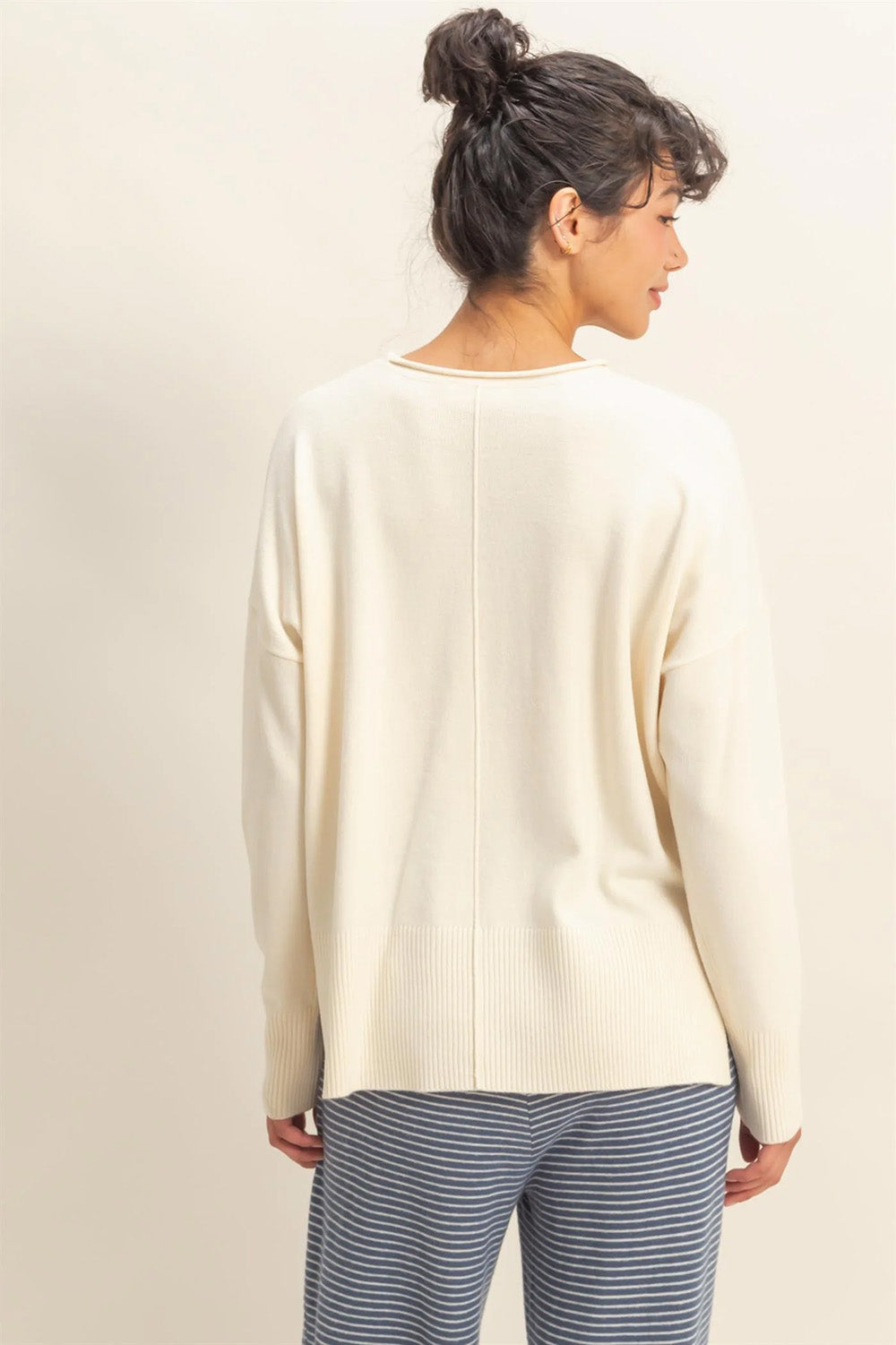 double zero chelly sweater cream back