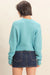 Double Zero - Kacie Cropped Sweater - Sky Blue - Back