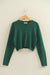 Double Zero - Kacie Cropped Sweater - Dark Green