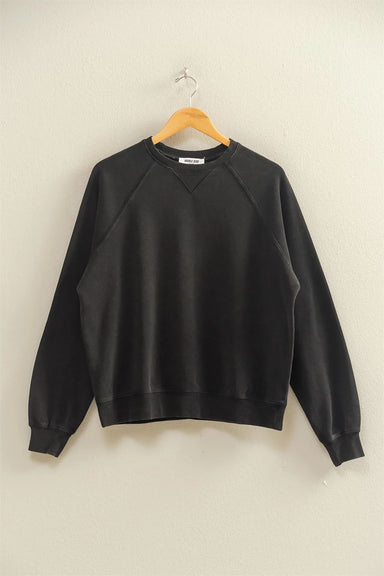 Double Zero - Mineral Washed Crew Neck - Black