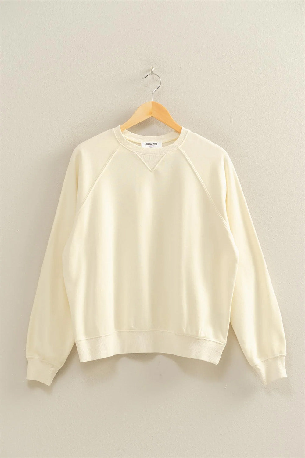 Double Zero - Mineral Washed Crew Neck - Cream