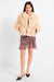 Sadie & Sage - Calla Faux Fur Coat - Cream - Full Body