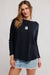 Free People - Latte Blues Thermal Solid - Black - Front