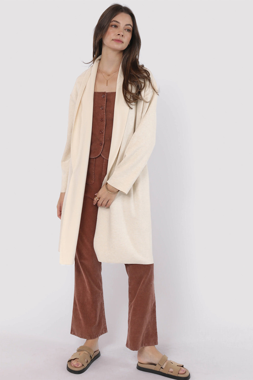 Sadie & Sage - Alessia Shawl Coat - Ivory 