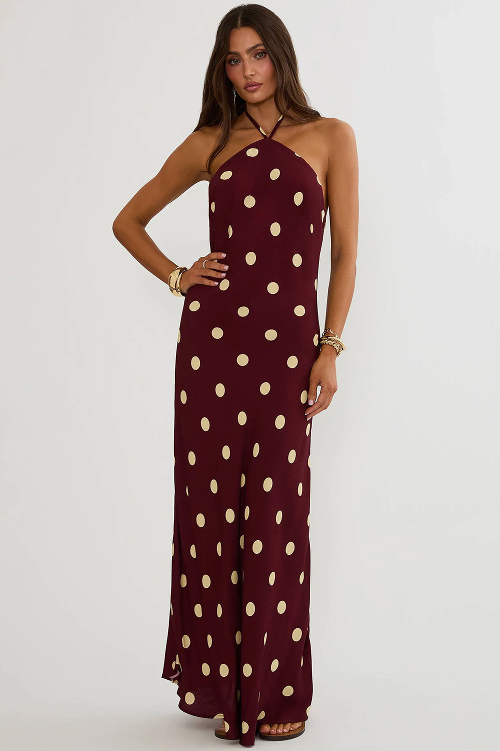 Beach Riot - Xandra Dress - Butter Blossom Polka Dot - Back