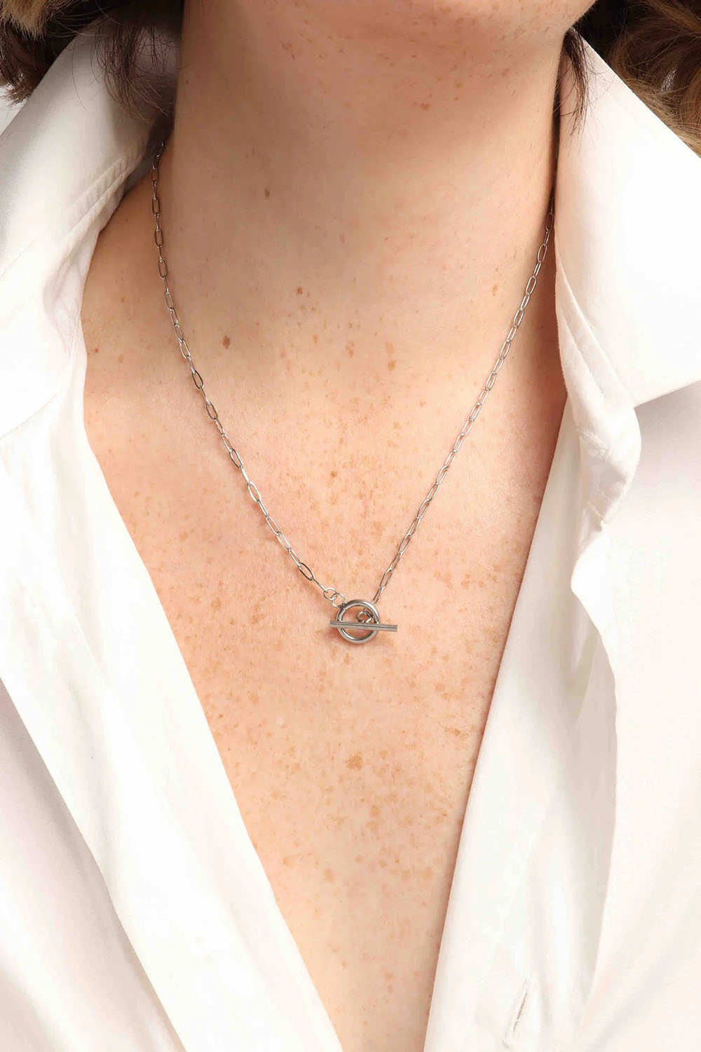 Marrin Costello - Supreme Lariat Necklace - Silver - Model