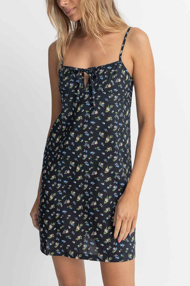 Rhythm - Fleur Slip Dress - Black - Front