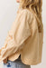 Marine Layer - Cropped Poplin Shirt - Gold Stripe - Side