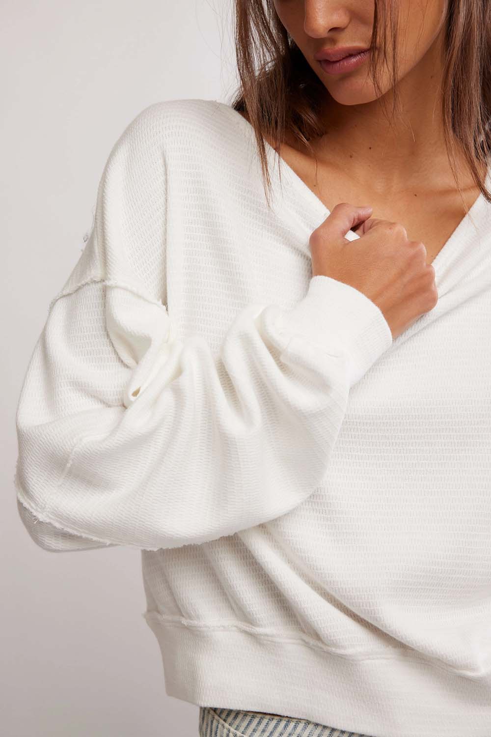 Free People - Ife Pullover - Ivory - Detail