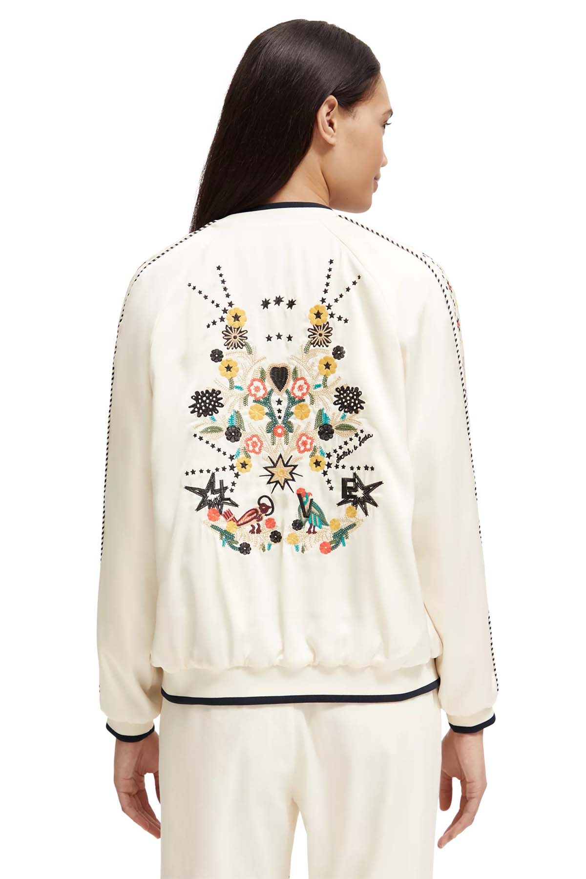 REVERSIBLE EMBROIDERED BOMBER JACKET