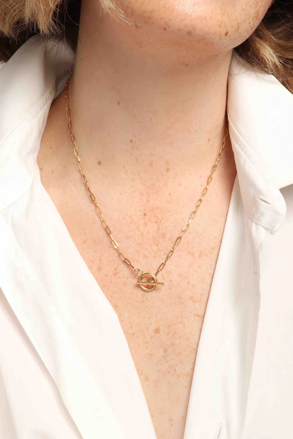 Marrin Costello - Supreme Lariat Necklace - Gold - Locked Model
