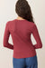 Marine Layer - Lexi Rib Sun-In LS Tee - Ruby - Back