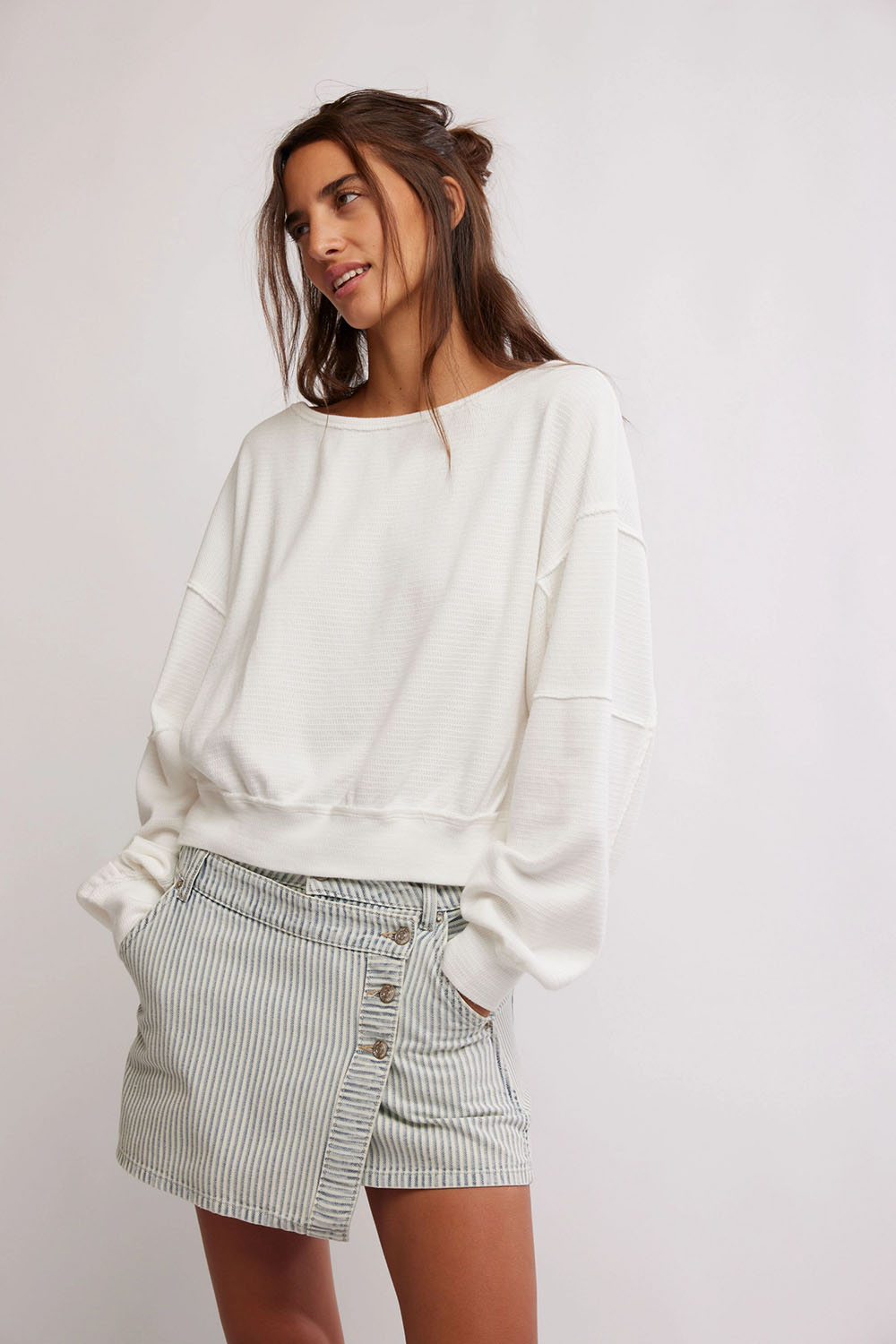 Free People - Ife Pullover - Ivory - Front