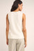 Rhythm - Adele Longline Knit Vest - White - Back