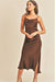 Reset by Jane - Silk Slip Dress - Brown - Profile