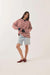 Brixton - Retro Long Sleeve Crew - Sea Grass/Rust - Front Angle