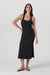 Vuori - Halo Racerback Dress  - Solid Black - Front